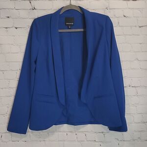 Trouve blue open front blazer